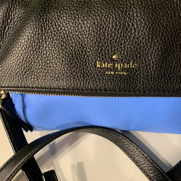 Kate Spade Black, Blue & White color-blocked folder over Crossbody - Picture 2 of 10